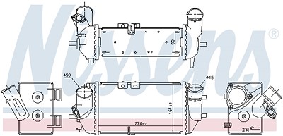 Nissens Ladeluftkühler [Hersteller-Nr. 961488] für Hyundai, Kia von NISSENS