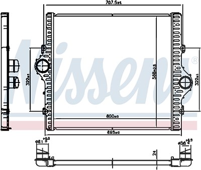 Nissens Ladeluftkühler [Hersteller-Nr. 961506] für Toyota von NISSENS