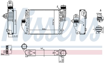 Nissens Ladeluftkühler [Hersteller-Nr. 961523] für Citroën, Opel, Peugeot, Toyota von NISSENS