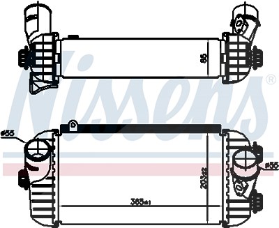 Nissens Ladeluftkühler [Hersteller-Nr. 96187] für Hyundai, Kia von NISSENS