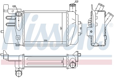 Nissens Ladeluftkühler [Hersteller-Nr. 96262] für Subaru, Toyota von NISSENS