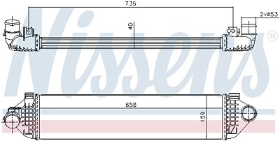 Nissens Ladeluftkühler [Hersteller-Nr. 96473] für Ford, Volvo von NISSENS