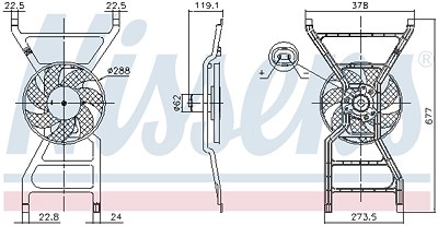 Nissens Lüfter, Motorkühlung [Hersteller-Nr. 850089] für Renault von NISSENS