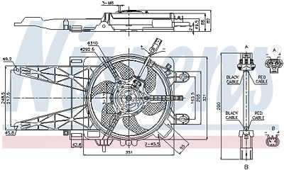 Nissens Lüfter, Motorkühlung [Hersteller-Nr. 85051] für Fiat von NISSENS