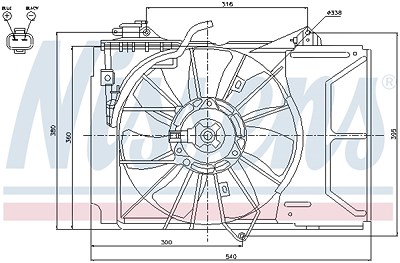 Nissens Lüfter, Motorkühlung [Hersteller-Nr. 85226] für Toyota von NISSENS