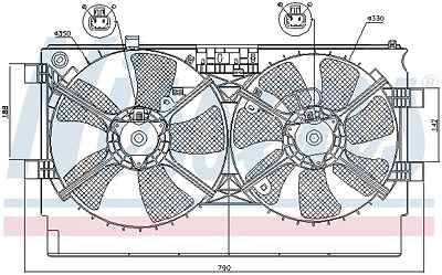 Nissens Lüfter, Motorkühlung [Hersteller-Nr. 85635] für Mitsubishi von NISSENS