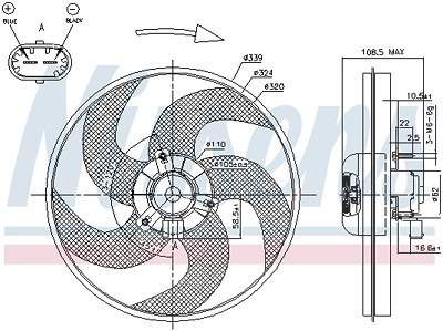 Nissens Lüfter, Motorkühlung [Hersteller-Nr. 85672] für Peugeot von NISSENS