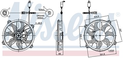 Nissens Lüfter, Motorkühlung [Hersteller-Nr. 85902] für Citroën, Peugeot von NISSENS