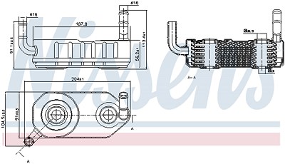 Nissens Ölkühler, Automatikgetriebe [Hersteller-Nr. 90708] für Seat, VW von NISSENS