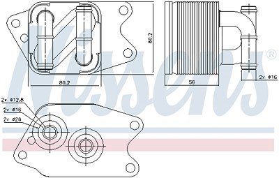 Nissens Ölkühler, Automatikgetriebe [Hersteller-Nr. 90733] für Seat, Skoda, VW von NISSENS