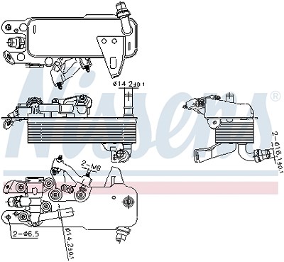 Nissens Ölkühler, Automatikgetriebe [Hersteller-Nr. 91480] für BMW von NISSENS