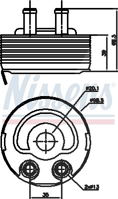 Nissens Ölkühler, Motoröl [Hersteller-Nr. 90719] für Nissan von NISSENS