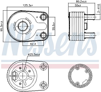 Nissens Ölkühler, Motoröl [Hersteller-Nr. 90898] für Chrysler, Jeep von NISSENS