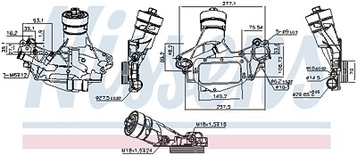 Nissens Ölkühler, Motoröl [Hersteller-Nr. 90931] für Opel, Saab von NISSENS