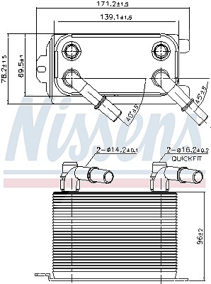 Nissens Ölkühler, Motoröl [Hersteller-Nr. 90949] für Land Rover von NISSENS