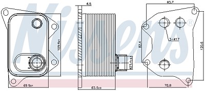 Nissens Ölkühler, Motoröl [Hersteller-Nr. 90994] für Audi, VW von NISSENS