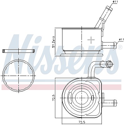 Nissens Ölkühler, Motoröl [Hersteller-Nr. 91230] für Hyundai, Kia von NISSENS