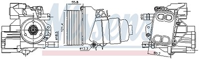 Nissens Ölkühler, Motoröl [Hersteller-Nr. 91244] für Man, VW von NISSENS