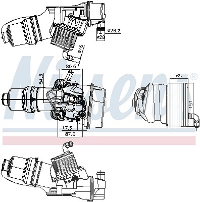 Nissens Ölkühler, Motoröl [Hersteller-Nr. 91309] für Audi, Seat, Skoda, VW von NISSENS