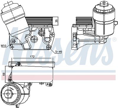 Nissens Ölkühler, Motoröl [Hersteller-Nr. 91310] für VW von NISSENS