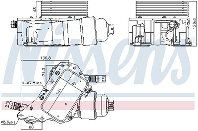 Nissens Ölkühler, Motoröl [Hersteller-Nr. 91339] für Nissan, Renault von NISSENS