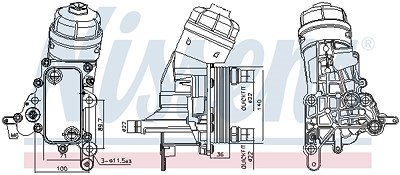 Nissens Ölkühler, Motoröl [Hersteller-Nr. 91343] für Alfa Romeo, Fiat, Jeep, Opel von NISSENS