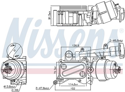 Nissens Ölkühler, Motoröl [Hersteller-Nr. 91346] für Fiat, Ford, Lancia, Opel, Suzuki von NISSENS