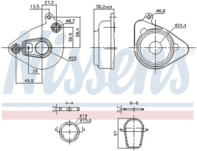 Nissens Ölkühler, Motoröl [Hersteller-Nr. 91362] für Lexus, Toyota von NISSENS