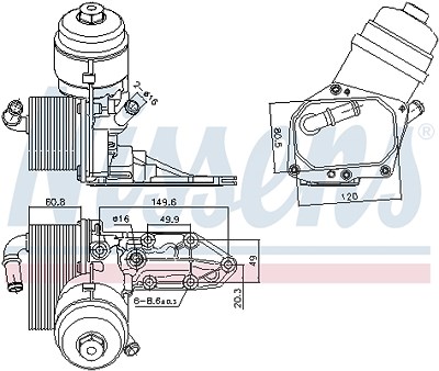 Nissens Ölkühler, Motoröl [Hersteller-Nr. 91424] für Ford von NISSENS