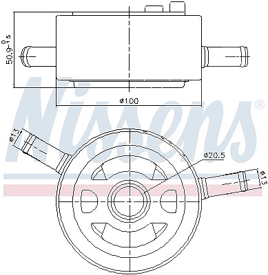 Nissens Ölkühler, Motoröl [Hersteller-Nr. 91435] für Nissan von NISSENS