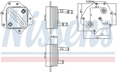 Nissens Ölkühler, Motoröl [Hersteller-Nr. 91443] für Toyota von NISSENS