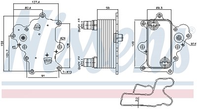 Nissens Ölkühler, Motoröl [Hersteller-Nr. 91457] für Mazda von NISSENS