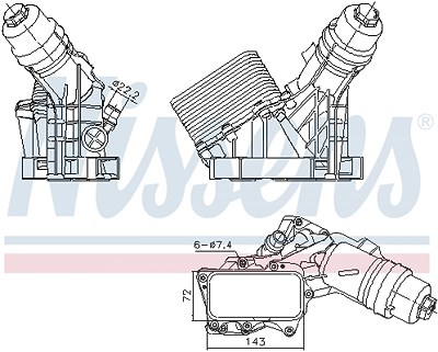 Nissens Ölkühler, Motoröl [Hersteller-Nr. 91487] für BMW von NISSENS