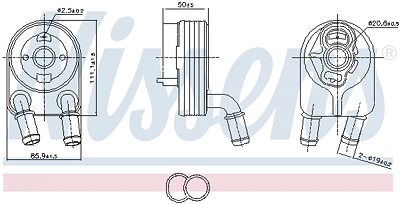 Nissens Ölkühler, Motoröl [Hersteller-Nr. 91500] für Ford von NISSENS