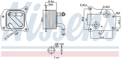 Nissens Ölkühler, Motoröl [Hersteller-Nr. 91519] für Nissan, Renault von NISSENS