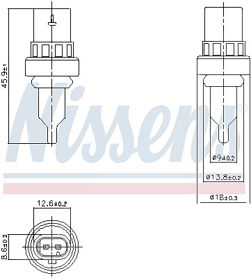 Nissens Sensor, Kühlmitteltemperatur [Hersteller-Nr. 207011] für Hyundai, Kia von NISSENS