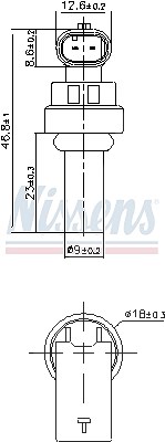 Nissens Sensor, Kühlmitteltemperatur [Hersteller-Nr. 207035] für Opel, Vauxhall von NISSENS