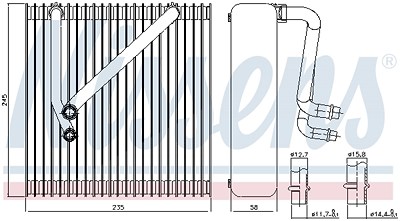 Nissens Verdampfer, Klimaanlage [Hersteller-Nr. 92164] für Audi, Seat, Skoda, VW von NISSENS