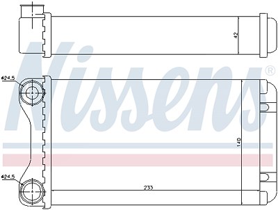 Nissens Wärmetauscher, Innenraumheizung [Hersteller-Nr. 70226] für Audi, Seat von NISSENS