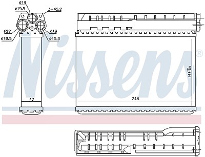 Nissens Wärmetauscher, Innenraumheizung [Hersteller-Nr. 70512] für BMW von NISSENS