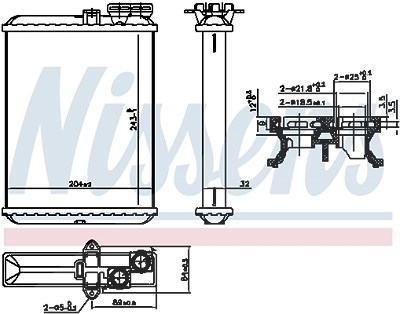 Nissens Wärmetauscher, Innenraumheizung [Hersteller-Nr. 707102] für Volvo von NISSENS