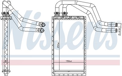 Nissens Wärmetauscher, Innenraumheizung [Hersteller-Nr. 707215] für Mercedes-Benz von NISSENS