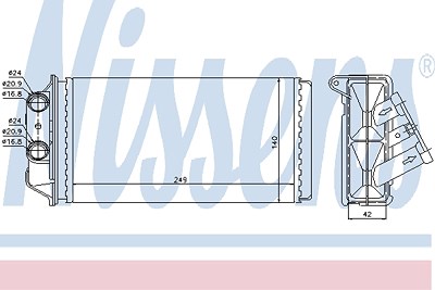 Nissens Wärmetauscher, Innenraumheizung [Hersteller-Nr. 71454] für Fiat von NISSENS