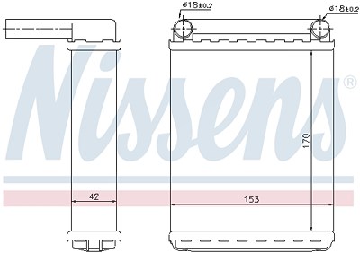 Nissens Wärmetauscher, Innenraumheizung [Hersteller-Nr. 72038] für Mercedes-Benz von NISSENS