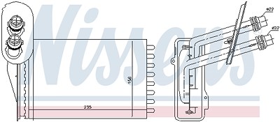 Nissens Wärmetauscher, Innenraumheizung [Hersteller-Nr. 73850] für Audi, Seat, Skoda, VW von NISSENS