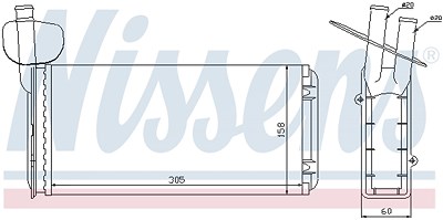 Nissens Wärmetauscher, Innenraumheizung [Hersteller-Nr. 73965] für VW von NISSENS