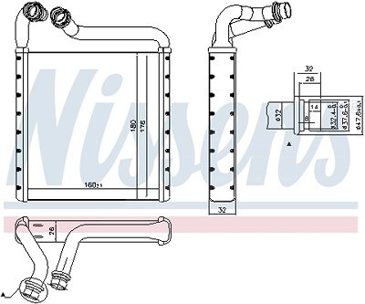 Nissens Wärmetauscher, Innenraumheizung [Hersteller-Nr. 73994] für VW von NISSENS