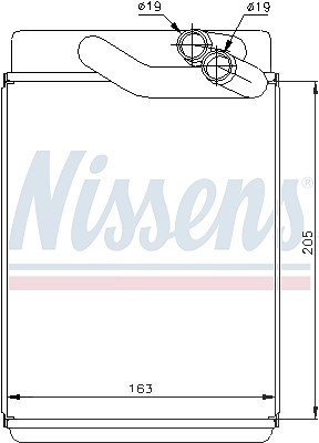 Nissens Wärmetauscher, Innenraumheizung [Hersteller-Nr. 77616] für Hyundai von NISSENS