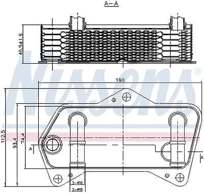 Nissens Ölkühler, Automatikgetriebe [Hersteller-Nr. 90653] für Audi, Seat, Skoda, VW von NISSENS