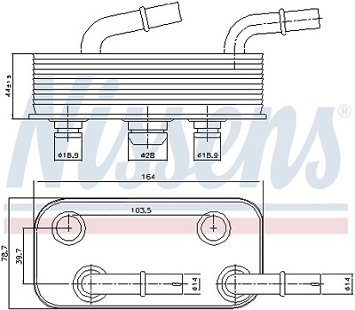 Nissens Ölkühler, Automatikgetriebe [Hersteller-Nr. 90657] für BMW von NISSENS